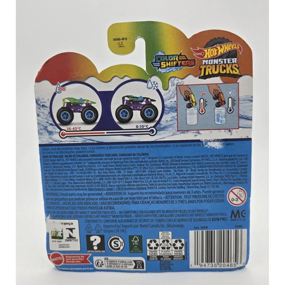 Hot Wheels‎ Monster Trucks Color Shifters Twin Mill New Pkg Damage